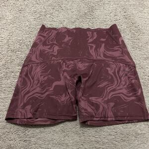 Gymshark Waist Support Shorts Size Medium Cherry Brown Print